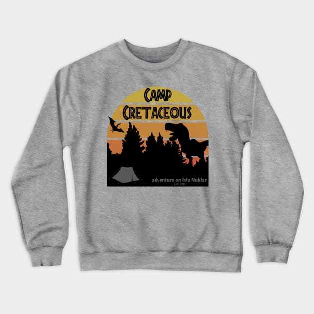 Camp Cretaceous Crewneck Sweatshirt by Slightly Unhinged